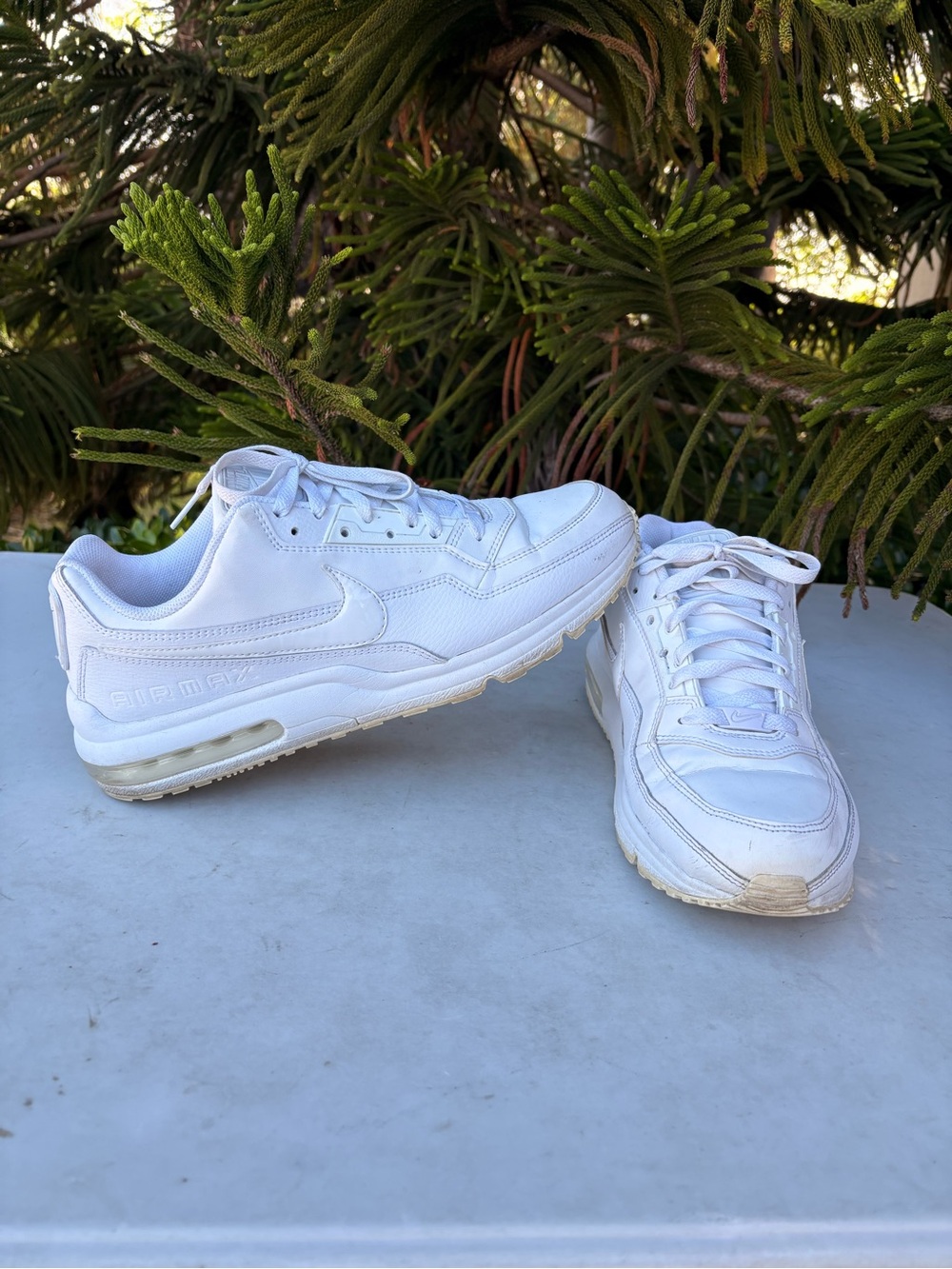 Nike Air Max LTD 3 Triple White Running Shoes Mens Size: 11.5